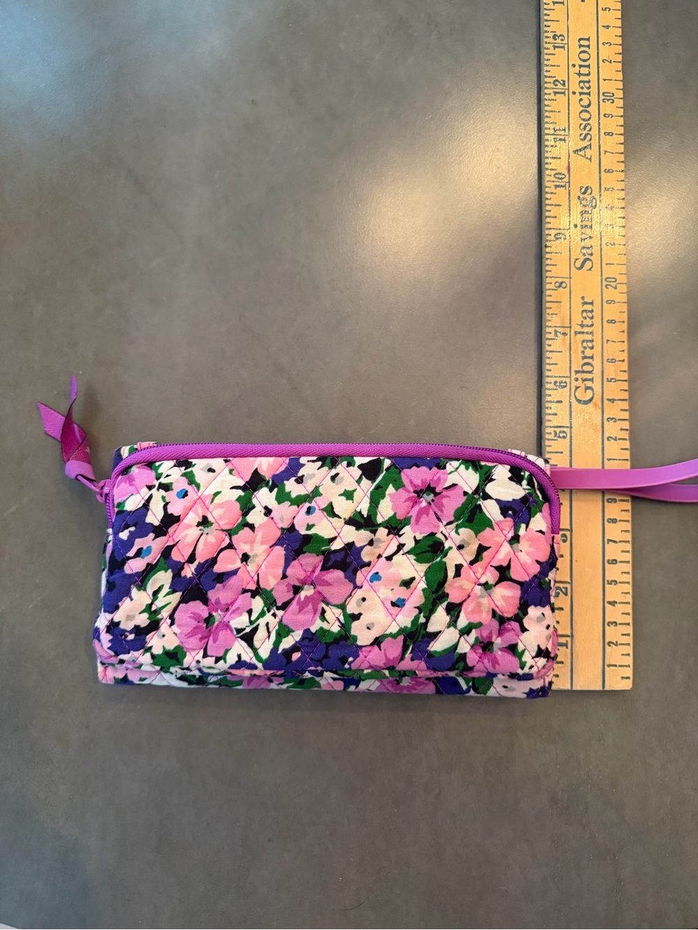 Vera Bradley Pink Floral Quilted Clutch Wallet Cottagecore Preppy - Picture 6 of 7